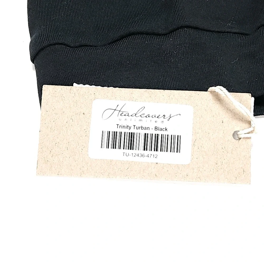 Cardani Trinity Turban Women OS Black NEW Organic Cotton Headcover TU-12436-4712